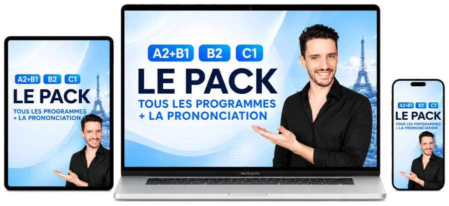 Le Pack complet Français avec Fred sur ordinateur, tablette et téléphone